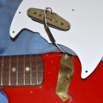 Preparing to attach the pickup to the pickguard